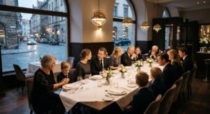 Stół nakryty na stypę w restauracji MC Tosiek na poznańskim Piątkowie